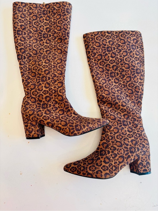 C Est. 1946 Shoes - Leopard Print Over-the-Knee Boots in Brown Size 11 Wide Boots Height 18.5